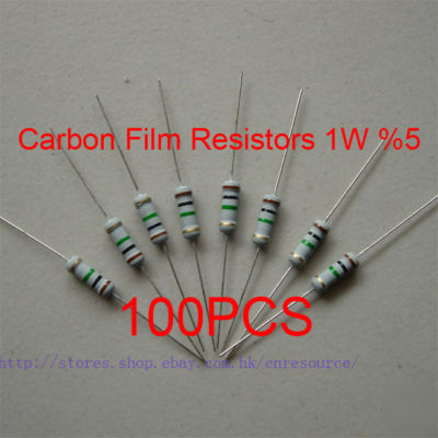 New 100 x resistor 15K ohms 1W 5% carbon film