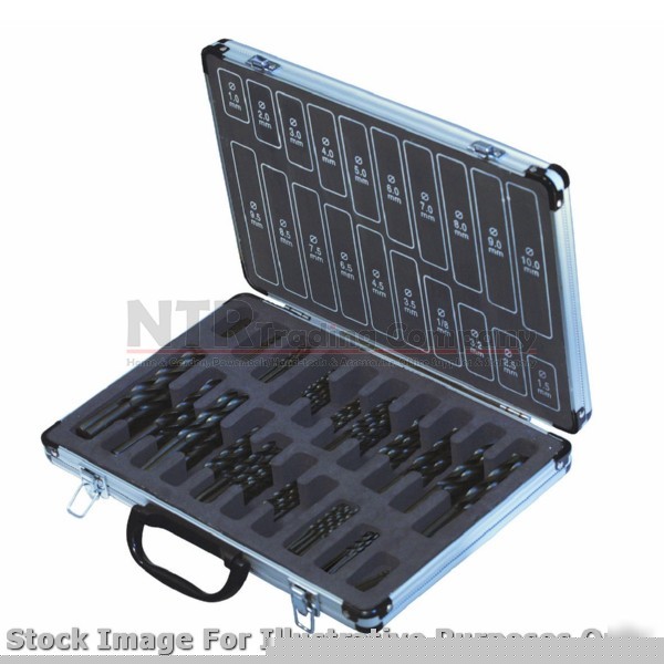 170 pc hss drill bit set inc aluminium case 1- 10MM
