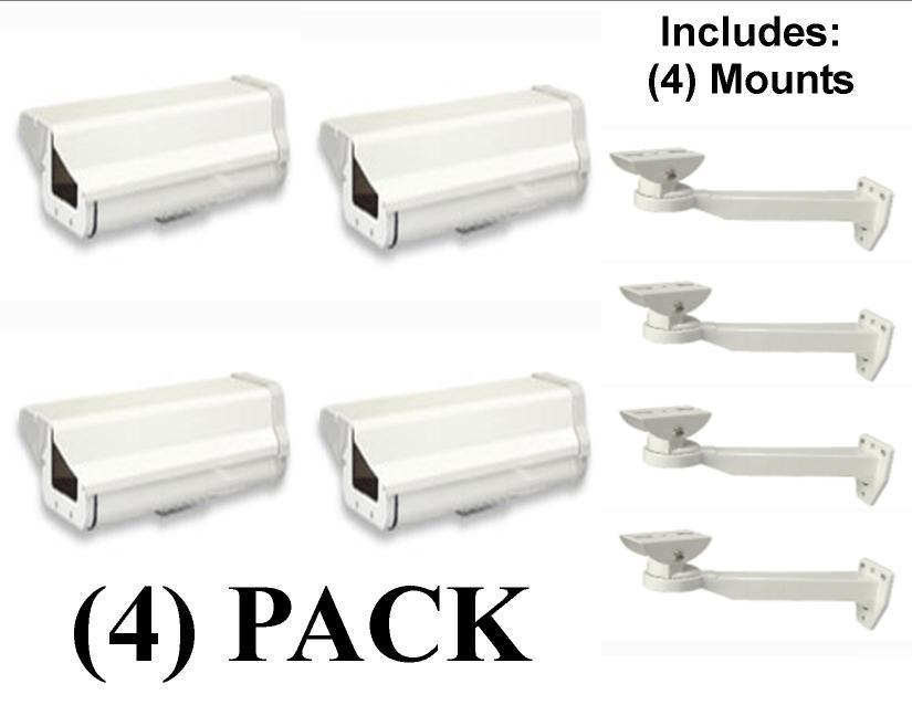 4 pcs cctv for outdoor pro camera housing w brackets