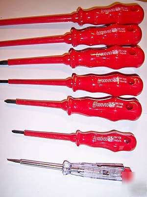 7PC 1000V vde electricians insulated screwdrivers set