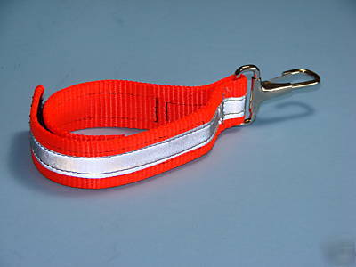 Firefighter glove strap 3M reflective sav-a-jake orange