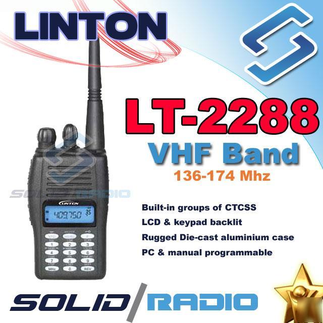 Linton lt-2288 vhf 136-174 mhz ham radio free earpiece