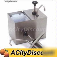 New carlisle s/s insulated topping rail w/ 2 s/s pumps