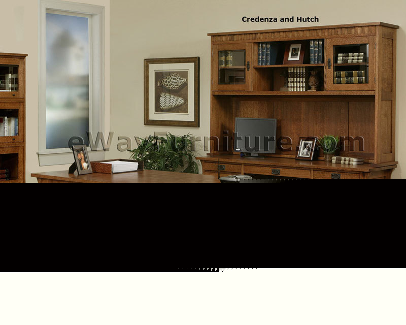 New solid oak mission style home office furniture desk