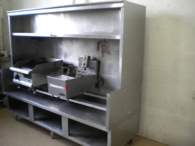  concession trailer exhaust hood &gas fryer 