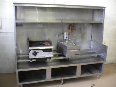  concession trailer exhaust hood &gas fryer 