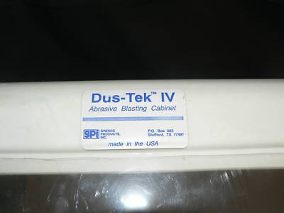Gresco products abrasive blasting cabinet - dus-tek iv
