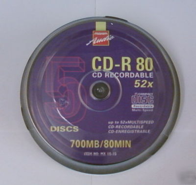 New maxim audio cd-recordable discs: 5 for Â£3.85 P3