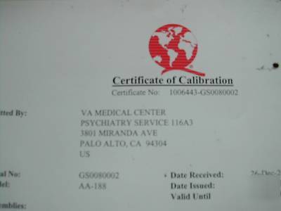 Quest aa-188 audiometric analyzer sound level meter