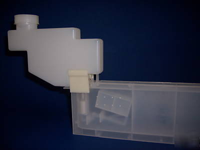 Refillable ink cartridge w/tank for permanent chip