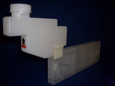 Refillable ink cartridge w/tank for permanent chip