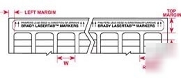 Brady lasertab laser printer labels, brady 29683 nylon