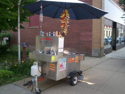 Hot dog cart, food cart, concession cart