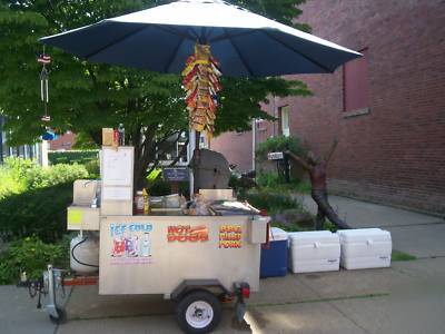 Hot dog cart, food cart, concession cart