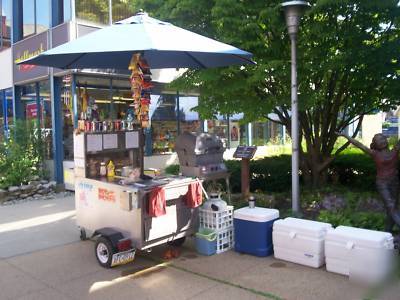 Hot dog cart, food cart, concession cart