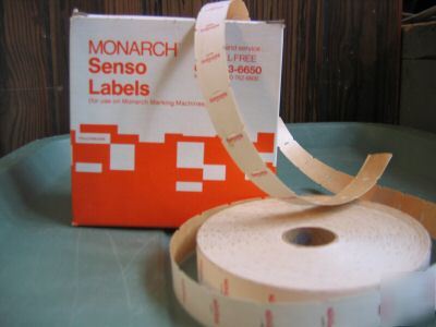 Monarch senso labels, box 4ROLLS, 10,000 price stickers