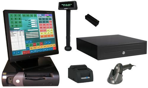 1 stn retail touch point of sale pos system w/ pole