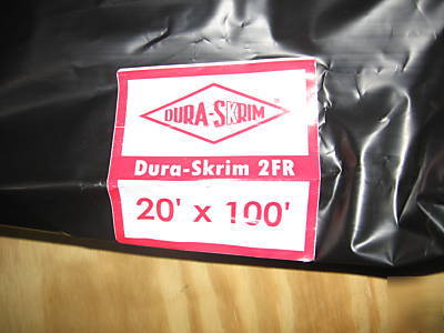 Dura skrim 2FR fire retardant sheeting 20'X100' roll
