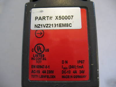 Euchner NZ1VZ2131EM8C X50007 safety limit switch