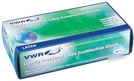 Vwr powdered latex examination gloves 10502-: 10502-105