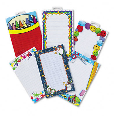 Notepad set, school/seasonal theme, 6 50-sheet pads/pk
