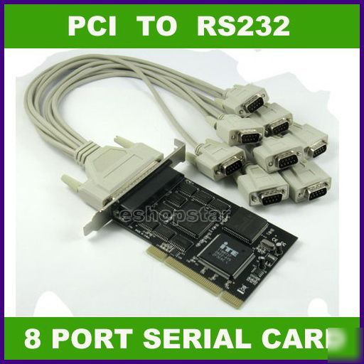 Pci to RS232 8 ports serial card adapter free shipping
