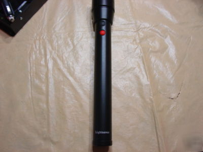 5 stage police led flashlight w/charger/batteries alu