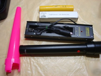 5 stage police led flashlight w/charger/batteries alu