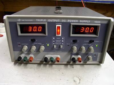 B&k bk 1660 triple output power supply, 0-30V@2A 5V@5A 