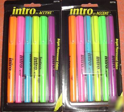 Sanford intro accent highlighters asst ink qty of 12
