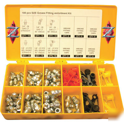 Zee line sae grease fitting kit - 100-pc., model# 10066