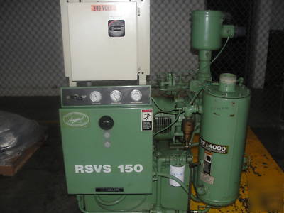 Rsvs sullair rotary screw 10 hp vacuum, tank mounted.
