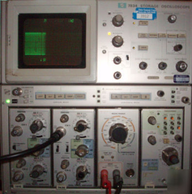 Tektronix 7834 w/7A18,7A26,7B80,7D13 dmm plug-in.