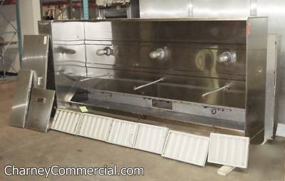 Exhaust hood air makeup heated fire supression ansul