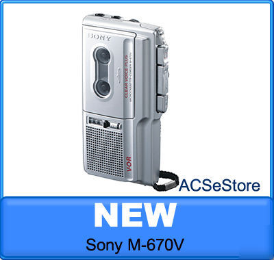 New sony m-670V microcassette voice recorder 400MW