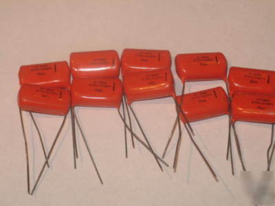 Lot 10 sprague orange drop film capacitors .47UF 100V