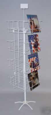 16 pkt literature calendar display rack stand art bin
