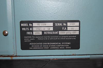 Associated environmental services environmental chamber