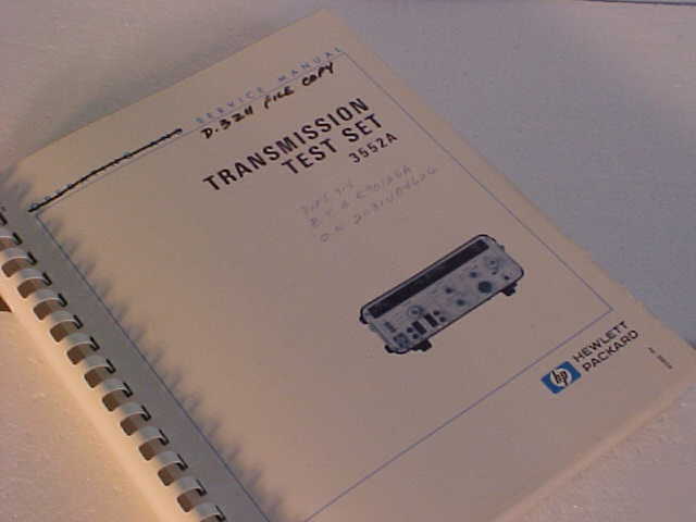 Hp 3552A transmission test set op & service manual