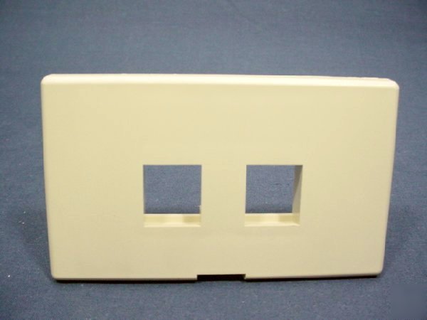 25 leviton ivory quickport 2-port cubicle wallplates