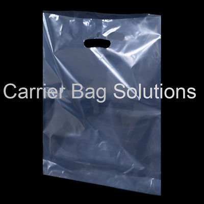 300X clear plastic carrier bags 25X31X10CM (10