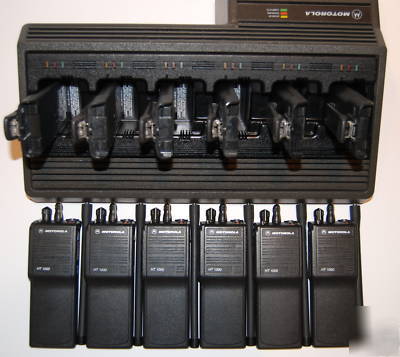 (6) narrow band motorola vhf HT1000 radios ht 1000