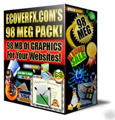 98 meg of graphics for your sales pages cd 