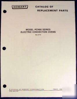Hobart electric convection oven PCN90 parts catalog