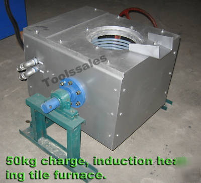 50KG tilt induction heat smelter metal casting furnace