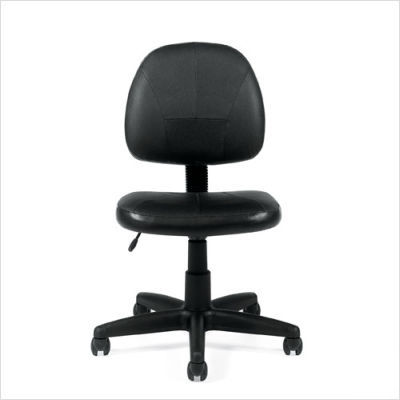 Offices to go armless leather task chair