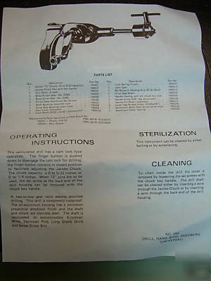 Smith nephew smedberg jacobs chuck bone hand drills 