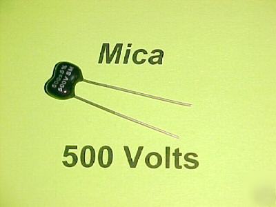 50PF at 500V dipped silver mica capacitors : qty=16