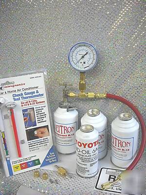 R12, refrigerant 12 deluxe recharge kit w/ oil charge