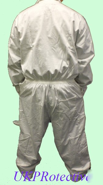 White stud front boilersuit overall boiler suit - xl